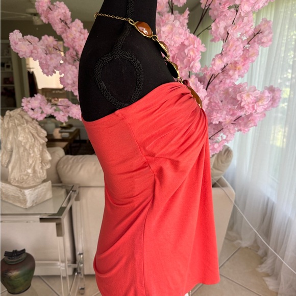 Sky Top Snake embellishment Orange sleeveless top Small - Picture 8 of 8